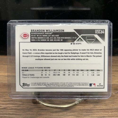 Cheap Sneaks Footwear/Sports Cards Baseball Card Brandon Williamson 2023 Topps Chrome Cincinnati Reds Rookie Baseball C