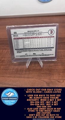 Cheap Sneaks Footwear/Sports Cards Baseball Card Brayan Bello 2024 Topps #606 Boston Red Sox