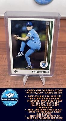 Cheap Sneaks Footwear/Sports Cards Baseball Card Bret Saberhagen 1989 Upper Deck #37 Kansas City Royals