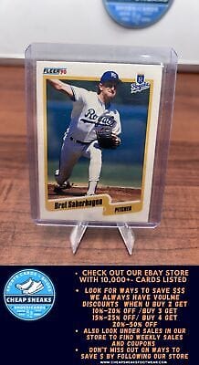 Cheap Sneaks Footwear/Sports Cards Baseball Card Bret Saberhagen 1990 Fleer #116b Kansas City Royals
