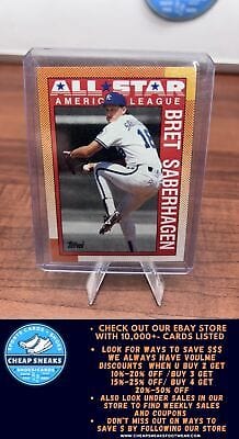 Cheap Sneaks Footwear/Sports Cards Baseball Card Bret Saberhagen 1990 Topps #393 Kansas City Royals