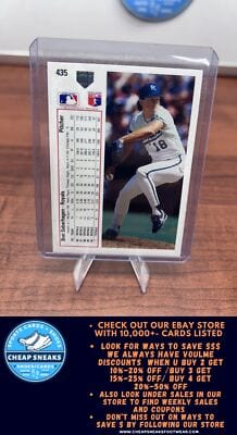 Cheap Sneaks Footwear/Sports Cards Baseball Card Bret Saberhagen 1991 Upper Deck #435d Kansas City Royals