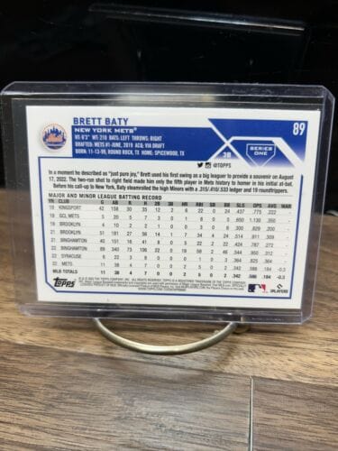 Cheap Sneaks Footwear/Sports Cards Baseball Card Brett Baty 2023 Topps Series One Rookie Card No. 89 New York Mets