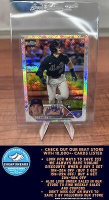 Cheap Sneaks Footwear/Sports Cards Baseball Card Brett Baty RC 2023 Topps Chrome Logofractor Edition #204 New York Mets