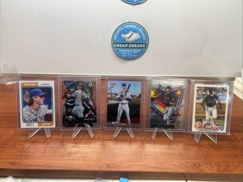 Cheap Sneaks Footwear/Sports Cards Baseball Card Brett Baty RC New York Mets 5 Card Lot