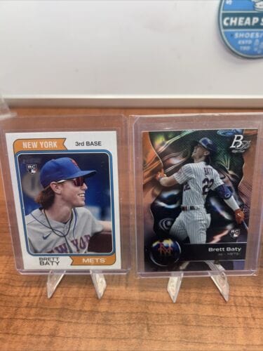 Cheap Sneaks Footwear/Sports Cards Baseball Card Brett Baty RC New York Mets 5 Card Lot