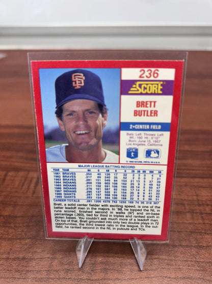 Cheap Sneaks Footwear/Sports Cards Baseball Card Brett Butler 1990 Score #236 San Francisco Giants