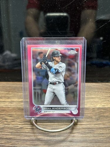 Cheap Sneaks Footwear/Sports Cards Baseball Card BRIAN ANDERSON Pink Refractor 2022 Topps Chrome #138 Miami Marlins