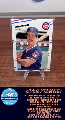 Cheap Sneaks Footwear/Sports Cards Baseball Card Brian Dayett 1988 Fleer #416 Chicago Cubs