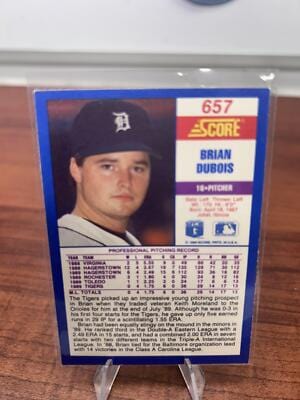 Cheap Sneaks Footwear/Sports Cards Baseball Card Brian DuBois RC 1990 Score #657 Detroit Tigers