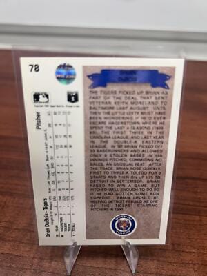 Cheap Sneaks Footwear/Sports Cards Baseball Card Brian DuBois RC 1990 Upper Deck #78 Detroit Tigers