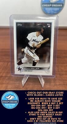 Cheap Sneaks Footwear/Sports Cards Baseball Card Brian Miller (RC) 2022 Topps #425 Miami Marlins