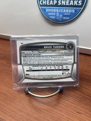 Cheap Sneaks Footwear/Sports Cards Baseball Card Brice Turang RC 2023 Bowman Chrome #42 Milwaukee Brewers