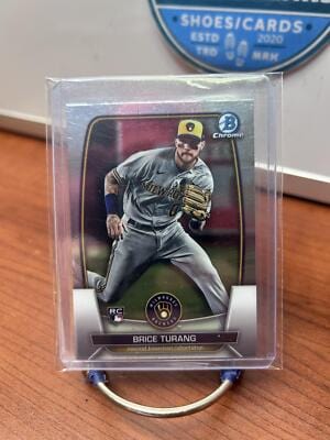 Cheap Sneaks Footwear/Sports Cards Baseball Card Brice Turang RC 2023 Bowman Chrome #42 Milwaukee Brewers