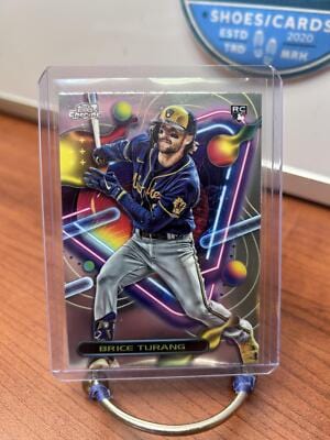 Cheap Sneaks Footwear/Sports Cards Baseball Card Brice Turang RC 2023 Topps Cosmic Chrome #150 Milwaukee Brewers