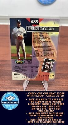 Cheap Sneaks Footwear/Sports Cards Baseball Card Brien Taylor 1993 Stadium Club #689 New York Yankees
