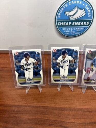 Cheap Sneaks Footwear/Sports Cards Baseball Card Brock Jones 2023 Bowman 1st Prospect Base Card( X4)BP-115 + Junior Cam