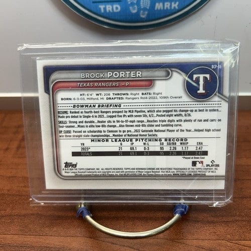 Cheap Sneaks Footwear/Sports Cards Baseball Card Brock Porter 2024 Bowman BCP-36 Chrome Prospects Texas Rangers Basebal