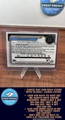 Cheap Sneaks Footwear/Sports Cards Baseball Card Brock Vradenburg 2024 Bowman Chrome Prospects Lunar Glow Refractors #B