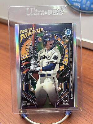 Cheap Sneaks Footwear/Sports Cards Baseball Card Brock Wilken 2024 Bowman Prospect Power-Up #PP-7 Milwaukee Brewers