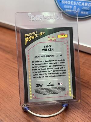 Cheap Sneaks Footwear/Sports Cards Baseball Card Brock Wilken 2024 Bowman Prospect Power-Up #PP-7 Milwaukee Brewers