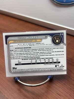 Cheap Sneaks Footwear/Sports Cards Baseball Card Brock Wilken 2024 Bowman Prospects #BP-86 Milwaukee Brewers