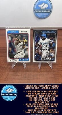 Cheap Sneaks Footwear/Sports Cards Baseball Card Bryan De La Cruz 2023 Topps Heritage #185 Marlins+ Bonus Card