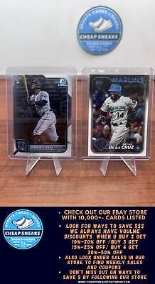 Cheap Sneaks Footwear/Sports Cards Baseball Card Bryan De La Cruz (RC) 2022 Bowman Chrome #52 Marlins + Bonus Card