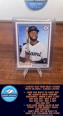 Cheap Sneaks Footwear/Sports Cards Baseball Card Bryan De La Cruz RC 2022 Topps Archives #138 Miami Marlins