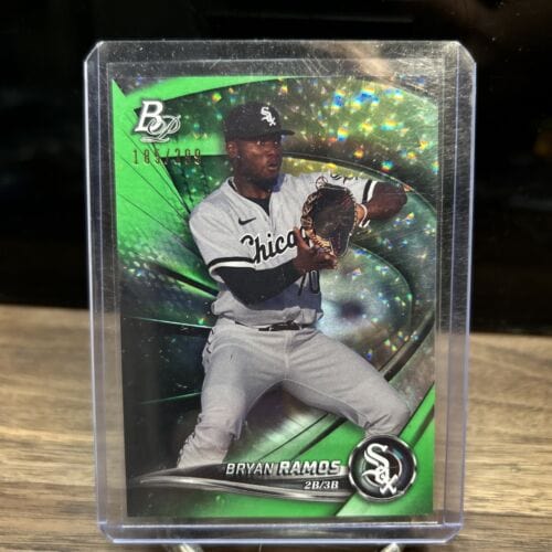 Cheap Sneaks Footwear/Sports Cards Baseball Card Bryan Ramos 2022 Bowman Platinum Green Ice Foil 185/299 Chicago White