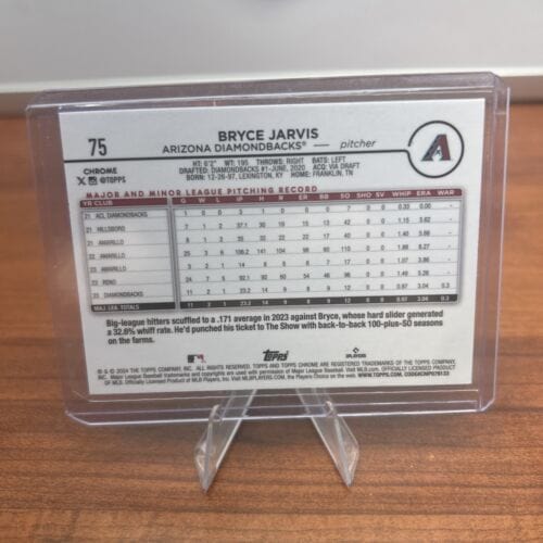 Cheap Sneaks Footwear/Sports Cards Baseball Card Bryce Jarvis (RC)2024 Topps Chrome Green Logofractor Refrac #75 Diamon