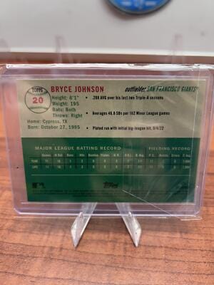 Cheap Sneaks Footwear/Sports Cards Baseball Card Bryce Johnson RC 2023 Topps Chrome Platinum Anniversary #20 San Franci