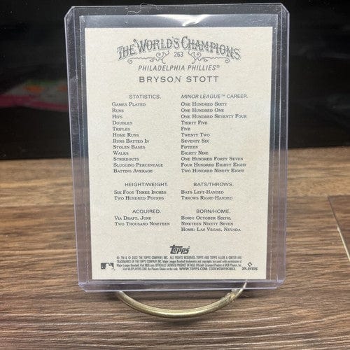Cheap Sneaks Footwear/Sports Cards Baseball Card BRYSON STOTT (RC) 2022 Topps Allen & Ginter Rookie Card #263 Phillies