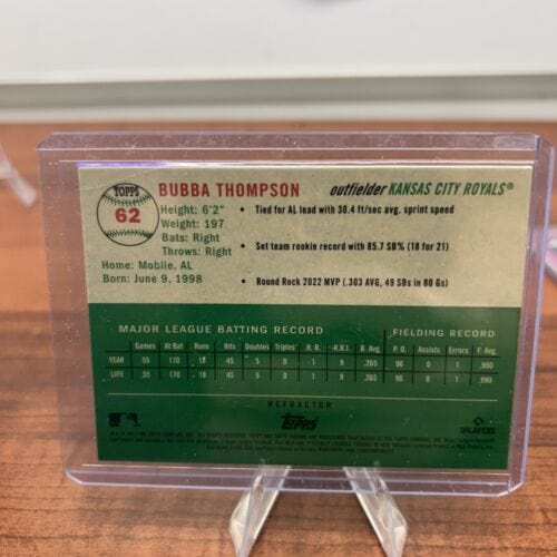 Cheap Sneaks Footwear/Sports Cards Baseball Card Bubba Thompson RC 2023 Topps Chrome Platinum Anniversary REFRACTOR #62