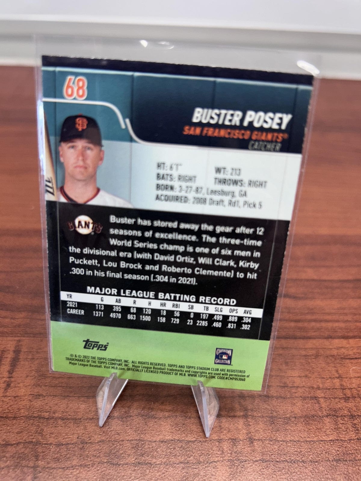 Cheap Sneaks Footwear/Sports Cards Baseball Card Buster Posey 2022 Stadium Club #68 San Francisco Giants