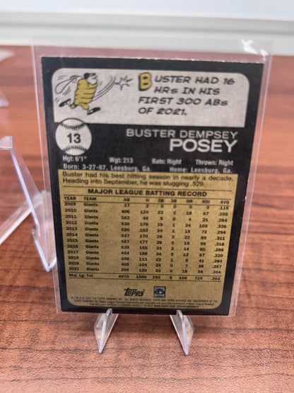 Cheap Sneaks Footwear/Sports Cards Baseball Card Buster Posey 2022 Topps Heritage #13 San Francisco Giants