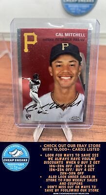 Cheap Sneaks Footwear/Sports Cards Baseball Card Cal Mitchell RC 2023 Topps Chrome Platinum Anniversary #56 Pittsburgh