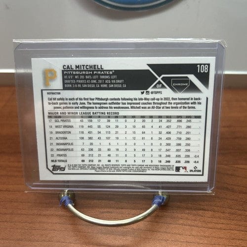 Cheap Sneaks Footwear/Sports Cards Baseball Card Cal Mitchell (RC) 2023 Topps Chrome Silver Refractor #108 Pittsburgh P