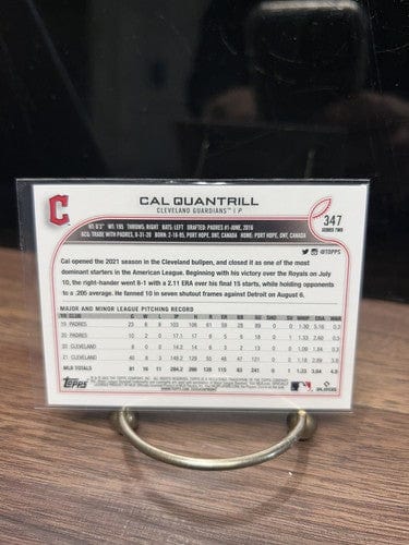 Cheap Sneaks Footwear/Sports Cards Baseball Card Cal Quantrill 2022 Topps Series 2 Cleveland Guardians Baseball Card#34