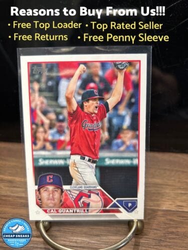 Cheap Sneaks Footwear/Sports Cards Baseball Card Cal Quantrill 2023 Topps Series One Cleveland Guardians Baseball Card#