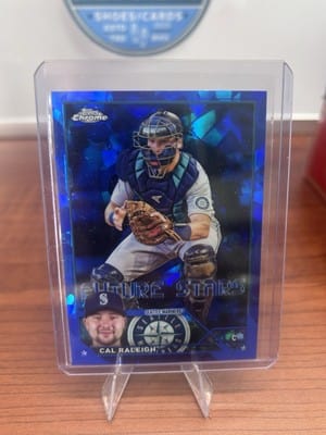 Cheap Sneaks Footwear/Sports Cards Baseball Card Cal Raleigh 2023 Topps Chrome Sapphire Future Stars #160 Seattle Marin