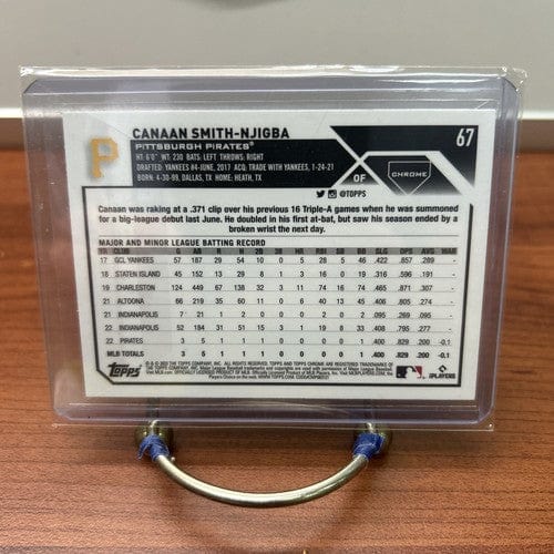 Cheap Sneaks Footwear/Sports Cards Baseball Card Canaan Smith-Njigba 2023 Topps Chrome Pink/Fuchsia Refractor RC #67 Pi