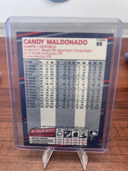 Cheap Sneaks Footwear/Sports Cards Baseball Card Candy Maldonado 1988 Fleer #89 San Francisco Giants