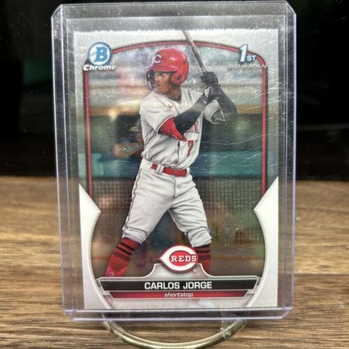 Cheap Sneaks Footwear/Sports Cards Baseball Card Carlos Jorge 2023 1st Bowman Chrome Cincinnati Reds Baseball Card #BCP