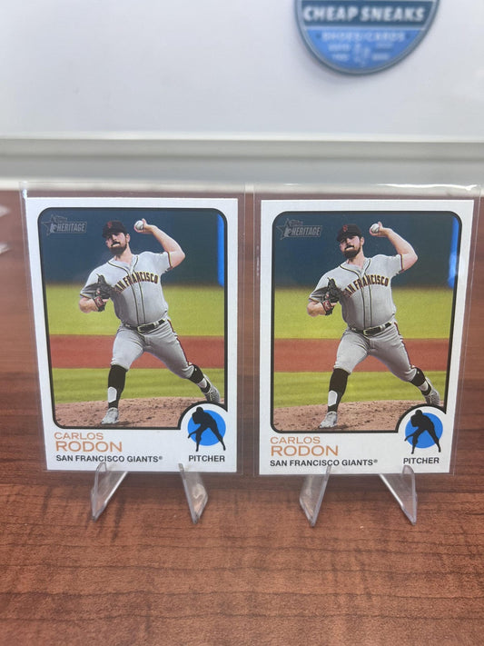 Cheap Sneaks Footwear/Sports Cards Baseball Card Carlos Rodon 2022 Topps Heritage #678 San Francisco Giants