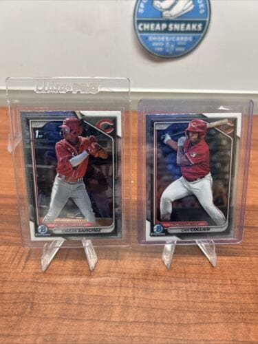 Cheap Sneaks Footwear/Sports Cards Baseball Card Carlos Sanchez 1st Bowman, Cam Collier  2024 Bowman Chrome Lot BCP-51,