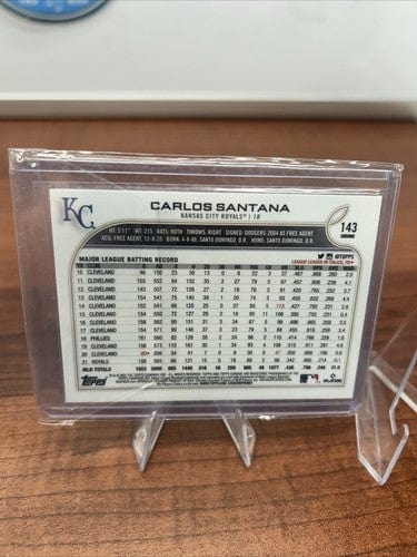 Cheap Sneaks Footwear/Sports Cards Baseball Card Carlos Santana KC Royals 2022/2022 Topps Chrome Pink/ XFactor Refracto
