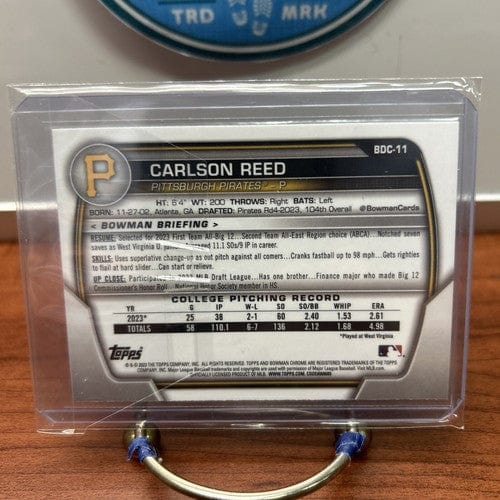 Cheap Sneaks Footwear/Sports Cards Baseball Card Carlson Reed - 2023 Bowman Draft Chrome Prospect 1st Bowman  BDC-11 Pi