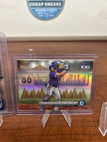 Cheap Sneaks Footwear/Sports Cards Baseball Card Carson Roccaforte 2024 Bowman Chrome BCP-33 /Bowmans Topp 100 #86 BTP-