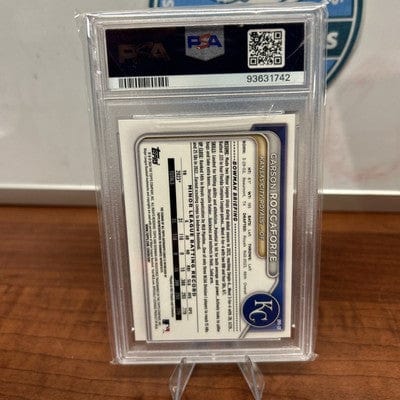 Cheap Sneaks Footwear/Sports Cards Baseball Card Carson Roccaforte 2024 Bowman Chrome Blue Mega/Mojo Refractor Auto /15